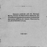 Imagem 1 - Pág. 1 - Discurso do Morize - Pedra Fundamental