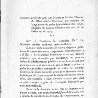 Imagem 1 - Pág. 2 - Discurso do Morize - Pedra Fundamental