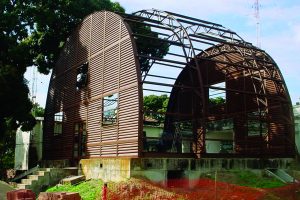 estrutura metálica da reconstrução do pavilhâo Gautier